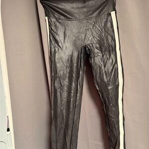 SPANX Black Faux Leather Leggings